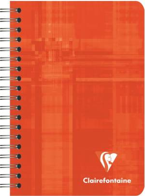 Clairefontaine cahier ft 9,5 x 14 cm, 180 pages, gelijnd, reliure spiral&eacute;, couleurs assorties
