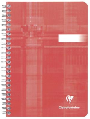 Clairefontaine cahier ft 14,8 x 21 cm, 180 pages, gelijnd, reliure spiral&eacute;, couleurs assorties