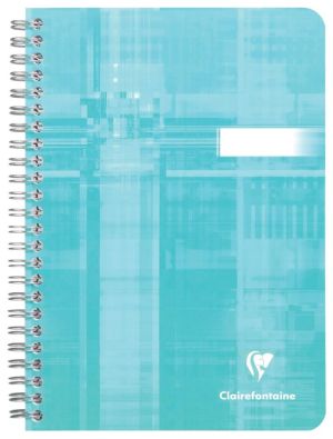 Clairefontaine cahier ft 14,8 x 21 cm, 180 pages, gelijnd, reliure spiral&eacute;, couleurs assorties