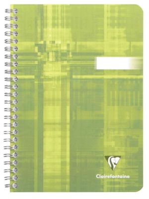 Clairefontaine cahier ft 14,8 x 21 cm, 180 pages, gelijnd, reliure spiral&eacute;, couleurs assorties