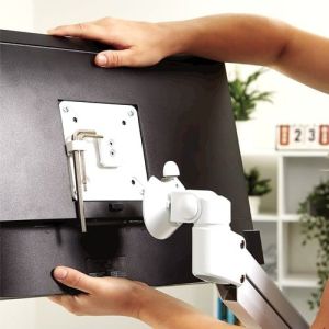 Monitorarm-Tallo-Compact-Dubbel-Wit