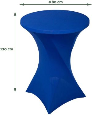 Hoes voor statafel, diameter 80 cm, blauw
