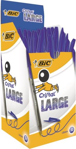 Bic balpen Cristal Large, brede punt, blauw
