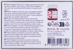 Talens plakkaatverf Extra Fijn flacon van 16 ml, set van 6 flacons in primaire kleuren