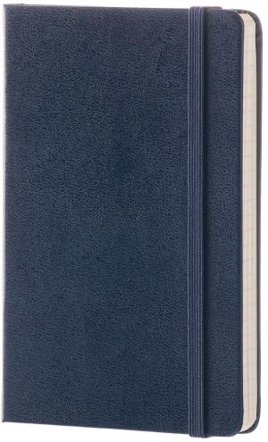 Moleskine carnet de notes, ft 9 x 14 cm, lign&eacute;, couverture solide, 192 pages, saphir