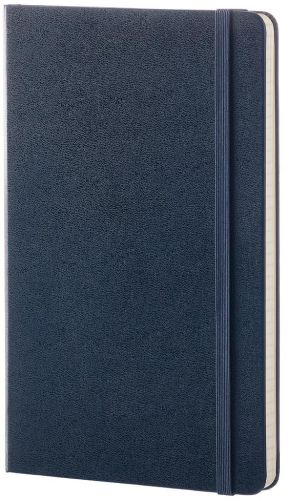 Moleskine carnet de notes, ft 13 x 21 cm, lign&eacute;, couverture solide, 240 pages, saphir