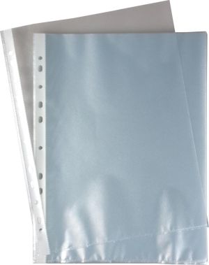 Pergamy geperforeerde showtas, ft A4, 11-gaatsperforatie, gekorrelde PP van 50 micron, pak van 100 stuks