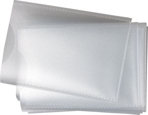 Pergamy U-mapje ft kredietkaart, gekorrelde PP, pak van 100 stuks