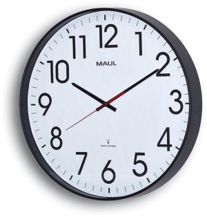 MAULclimb wandklok, radiogestuurd, diameter 47 x 5,5 cm, zwart