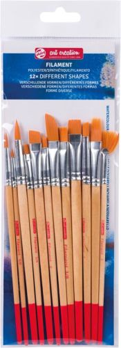Talens Art Creation aquarelpenselen polyester assorti, set van 12 penselen