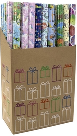 Papier cadeau, 70 cm x 2 m, enfants, 10 motifs