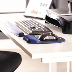 Fellowes muismat met polssteun Memory Foam saffier