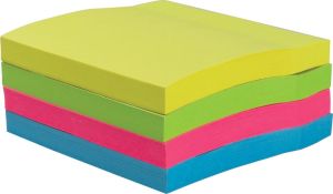 Calipage Extra Sticky notes, ft 76 x 76 mm, neon , blok van 90 vel, pak van 6 stuks