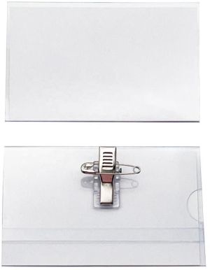 Badge met combiklem, ft 58 x 90 mm, doos van 50 stuks