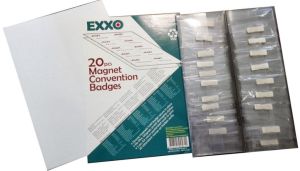 Badge met magneet, ft 60 x 90 mm, doos van 20 stuks