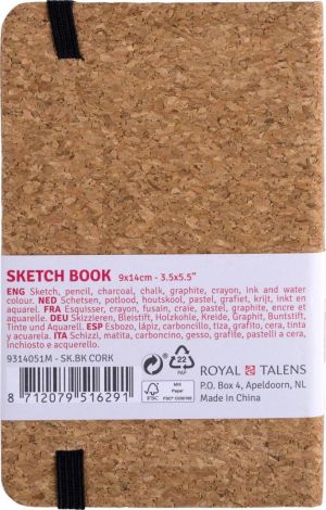 Talens Art Creation schetsboek Kurk, 140 g/m&sup2;, ft 9 x 14 cm, 80 vel