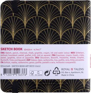 Talens Art Creation schetsboek Art Deco, 140 g/m&sup2;, ft 12 x 12 cm, 80 vel