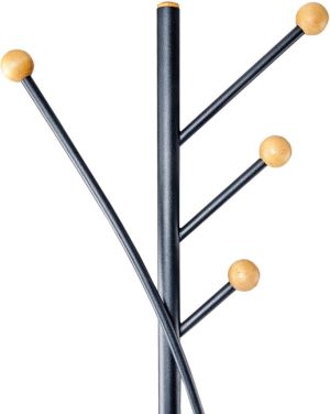 MAUL kapstok Aura metaal, hoogte 180cm, 4 ophanghaken, zwart RAL9004