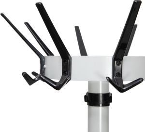 MAUL kapstok caligo metaal, hoogte 175 cm, 32 kledinghaken met parapluhouder, zilver