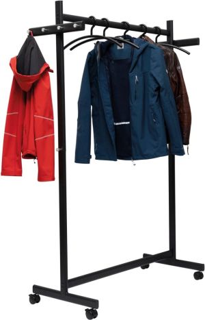 MAUL vestiaire mobile samba, ft 115 x 173 x 51 cm, max. 40 kg, avec 8 pat&egrave;res, noir RAL9004