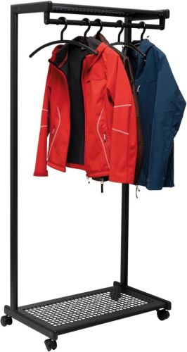 MAUL kledingrek bolero mobiel, ft 78 x 166 x 46 cm, max. 46 kg, 20 kg per stang, zwart RAL9004