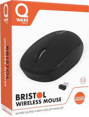 Qware draadloze muis Bristol, zwart