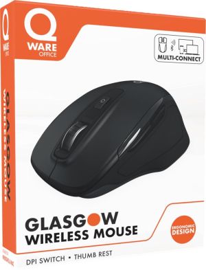 Qware draadloze muis Glasgow, zwart