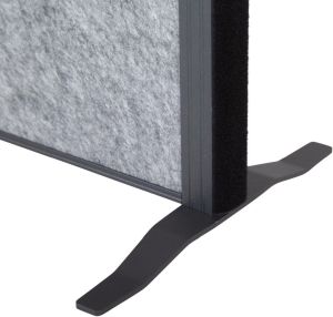 MAULconnecto scheidingswand, 3 x donkergrijs, frame antraciet, voet