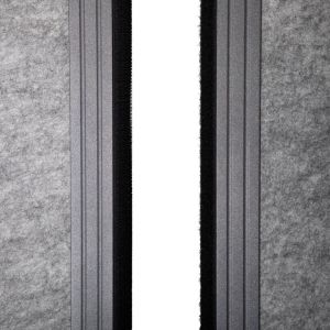 MAULconnecto scheidingswand, 3 x donkergrijs, frame antraciet, mobiel