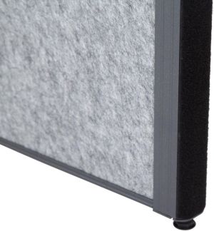 MAULconnecto scheidingswand, 1 x kurk, 2 x donkergrijs, frame antraciet, voet