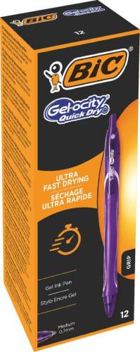 Bic Gel-ocity Quick Dry gelroller, paars