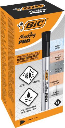 Bic markeerstift Marking Pro, ronde punt, zwart