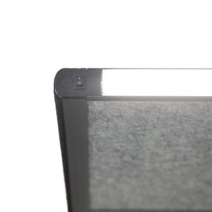 MAULconnecto scheidingswand, 3 x donkergrijs, frame antraciet, voet, Uplight