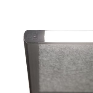 MAULconnecto scheidingswand, 3 x donkergrijs, frame antraciet, mobiel, Uplight