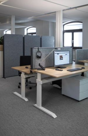 MAULcocoon scheidingswand, ft 100x180 cm, grijs, frame antraciet, voet