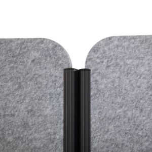 MAULcocoon scheidingswand, ft 100x180 cm, grijs, frame antraciet, voet