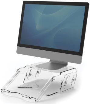 Fellowes Clarity verstelbare monitorstandaard met documenthouder