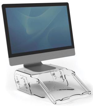 Fellowes Clarity verstelbare monitorstandaard met documenthouder
