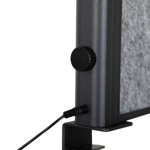 MAULconnecto scheidingswand, ft 120x50 cm, donkergrijs, frame antraciet, Uplight