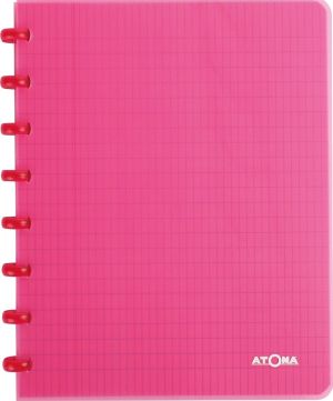 Atoma Trendy cahier, ft A5, 144 pages, PP, commercieel quadrill&eacute;, couleurs assorties
