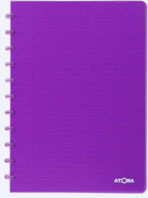 Atoma Seyes cahier, ft A4, PP, 144 pages, lign&eacute;, couleurs assorties