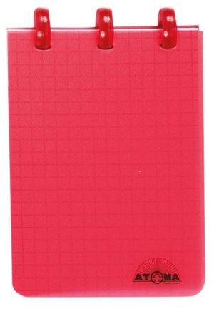 Atoma Trendy carnet de poche, ft A7, 120 pages, PP, quadrill&eacute; 5 mm, couleurs assorties