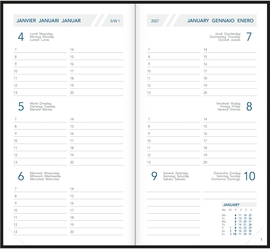 Aurora Visuplan 20 agenda de poche, couleurs assorties, 2027