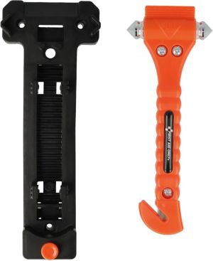 Westcott First Aid Only noodhamer met gordelsnijder, inclusief bevestiging, 2 stuks, oranje