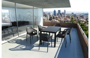 Air XL, stoel met comfortabele armleuningen, wit