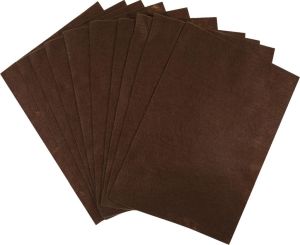 Bouhon viltpapier A4, pak van 10 vellen, bruin