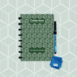 Correctbook Endless Agenda A5, uitwisbaar / herbruikbaar, Forest Green (donkergroen)