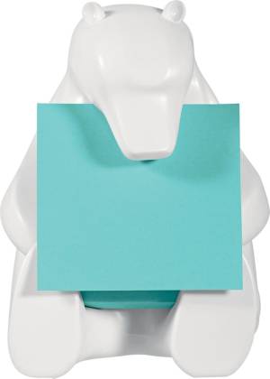 Post-it Super Sticky Z-notes dispenser, beer, voor ft 76 x 76 met 1 blok van 90 blaadjes blauw