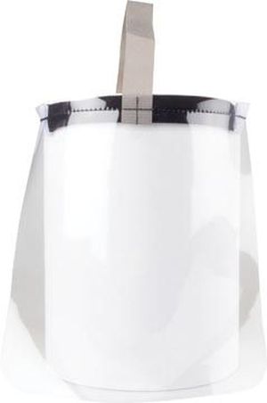 Beschermend gezichtsscherm, transparant, ft 25 x 25 cm