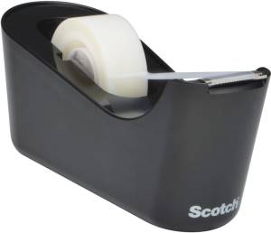 Scotch verzwaarde plakbandafroller inclusief 1 rol Scotch Magic Tape, zwart